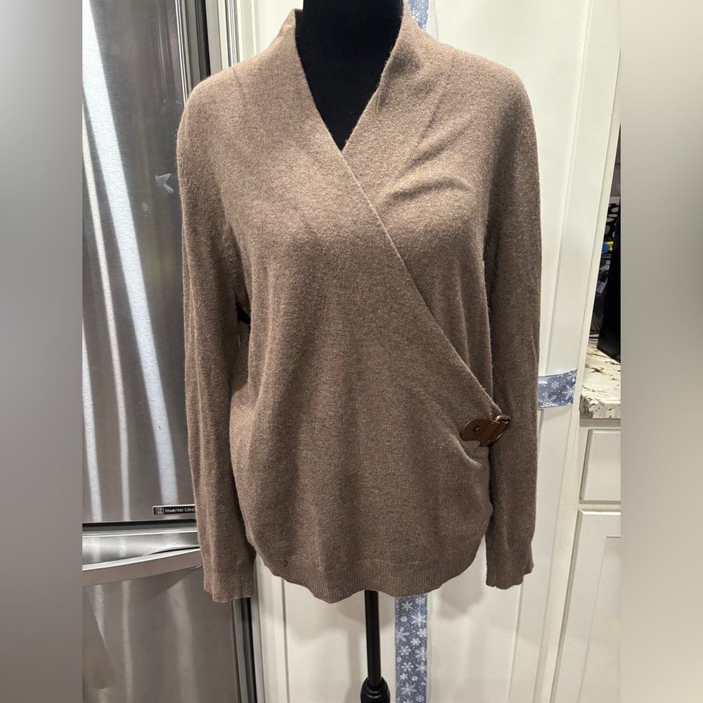 Ralph Lauren Tan Wrap Cardigan